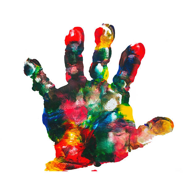 istock Colorful kid's hand print 638769238