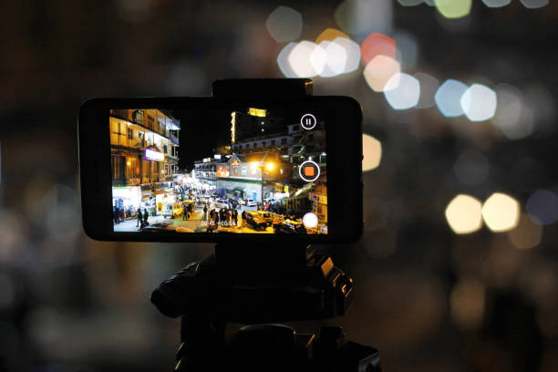 istock Mobile Timelapes. Mobile recording video at GPO chowk 638776400