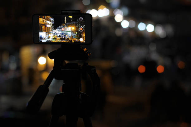 istock Mobile Timelapes. Mobile recording video at GPO chowk 638776544