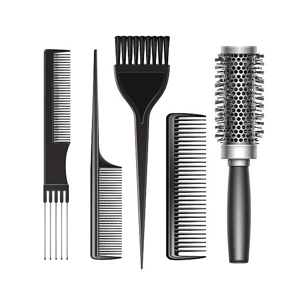 istock Set of Grooming Hair Brush Comb Professional Tools 638779706