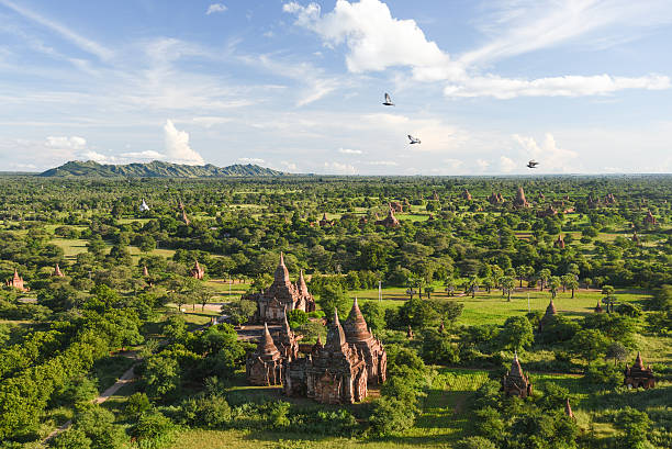 Bagan landscape stock photo