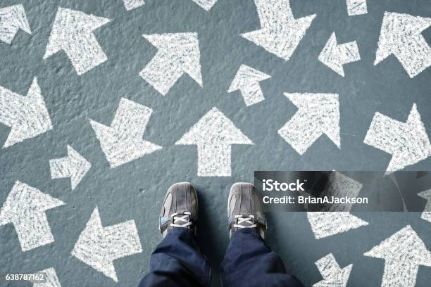 Taking Decisions For The Future Stock Photo - Download Image Now - Arrow Symbol, Direction, Teenager