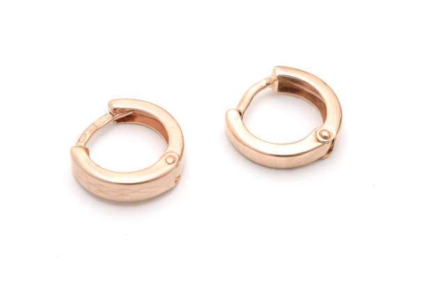 istock gold earrings isolated on white 638788816
