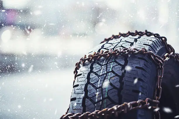 Photo of Snow chains on tire