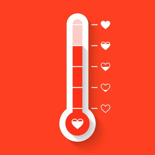 Vector illustration of Love thermometer