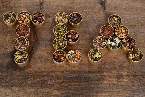 istock organic tea spelling word tea in tins 638795500