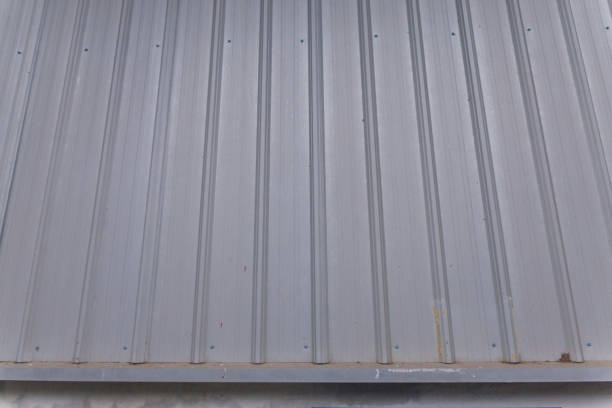 istock modern steel wall at modern house 638799438