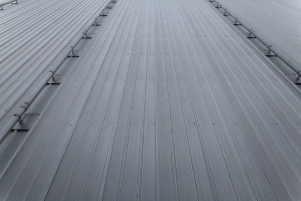 istock modern steel wall at modern house 638799534