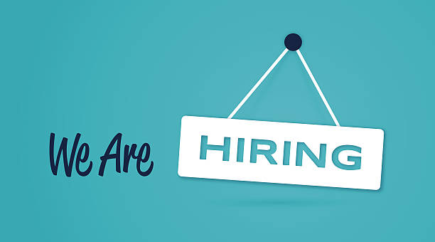 We Are Hiring Sign We are hiring hanging sign concept. EPS 10 file. Transparency effects used on highlight elements. help wanted sign stock illustrations