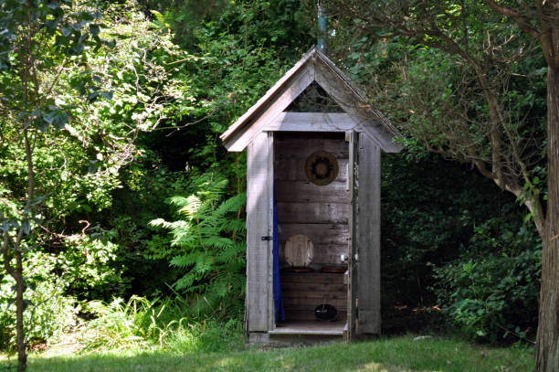 istock Outhouse in the Woods 638800488