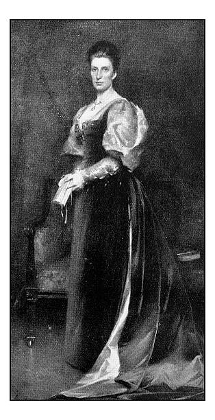istock Antique dotprinted photograph of painting: Lady Barnes 638805946