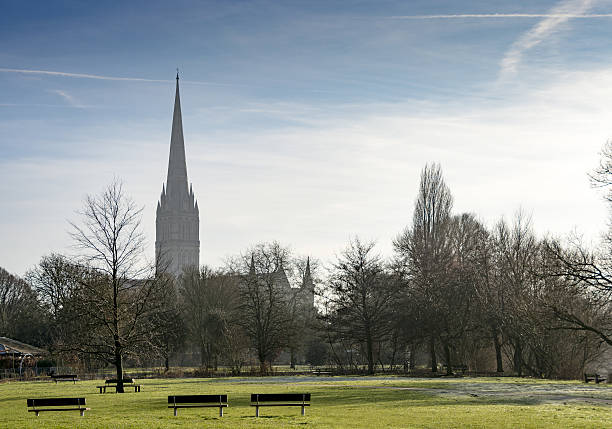 istock Salisbury Park & Cathedral Winter Morning 638813228