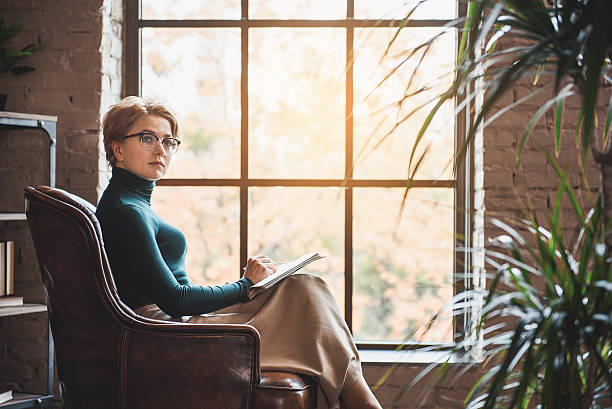 istock Serious woman looking at side 638814016