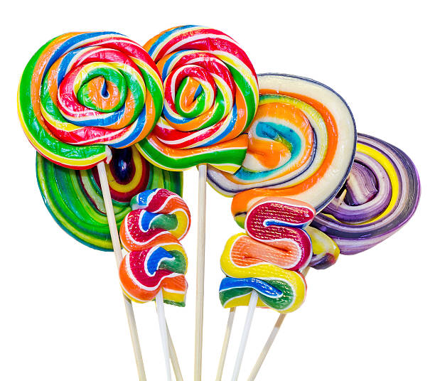 Colored sweet candy, lollipop sticks, Saint Nicholas sweets