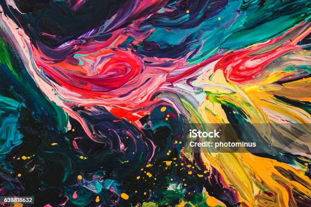 Macro Close Up Of Different Color Oil Paint Colorful Acrylic Stock Photo - Download Image Now