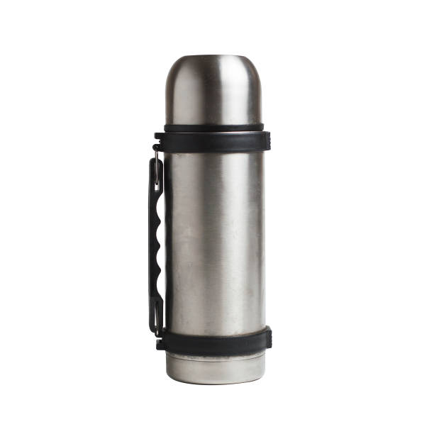 istock metal thermos on a light background 638822626