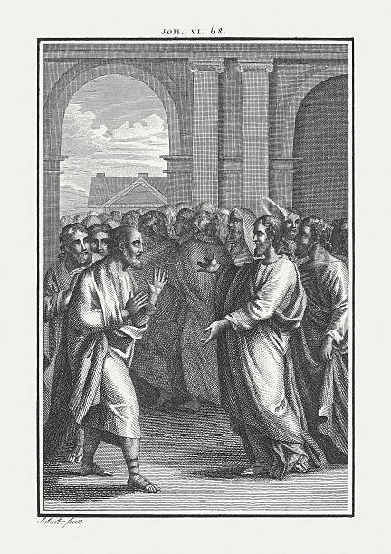 istock Peter’s Confession (John 6, 68-69), copper engraving, published c. 1850 638827398
