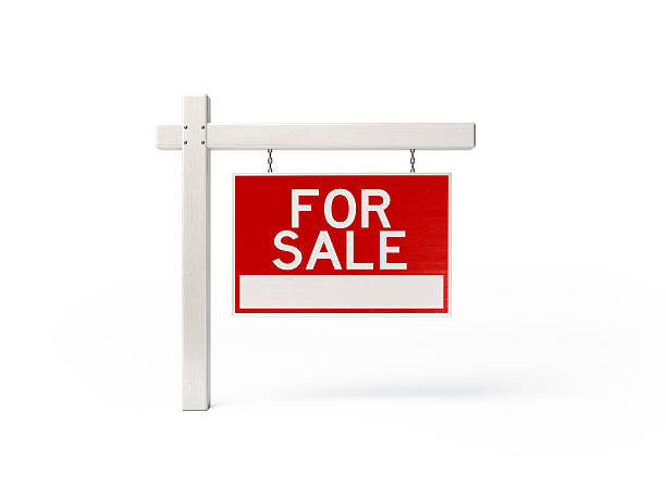 istock Real Estate Sign Isolated on White Background 638829368