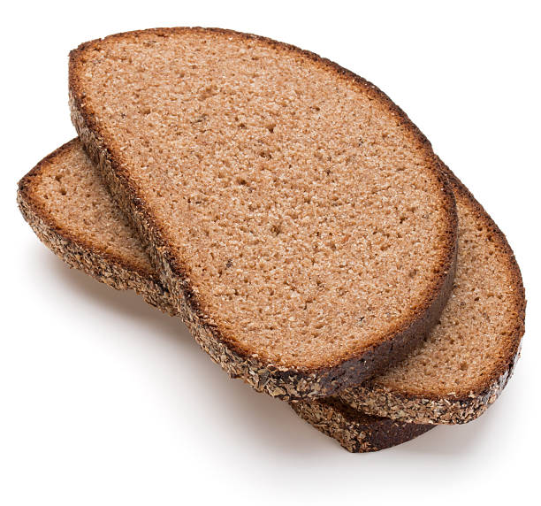 istock Slice of fresh rye bread isolated on white background cutout 638830458