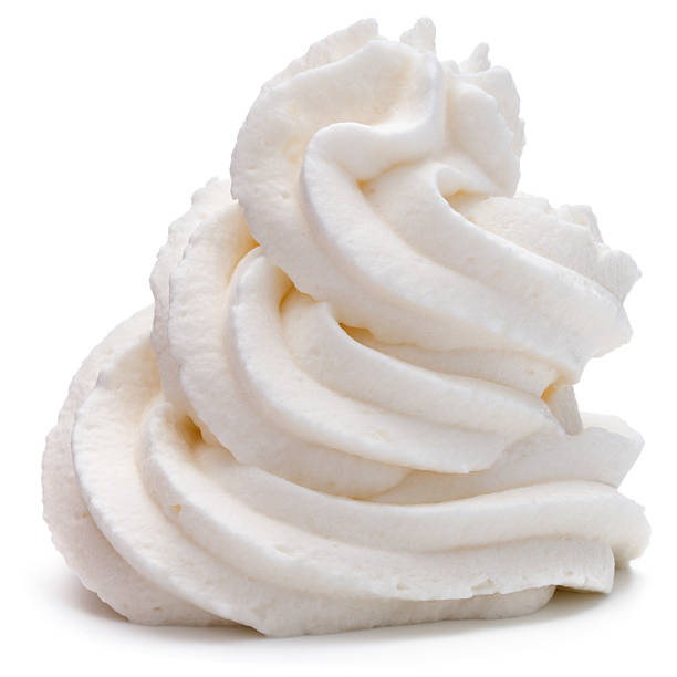 istock Whipped cream swirl  isolated on white background cutout 638832066