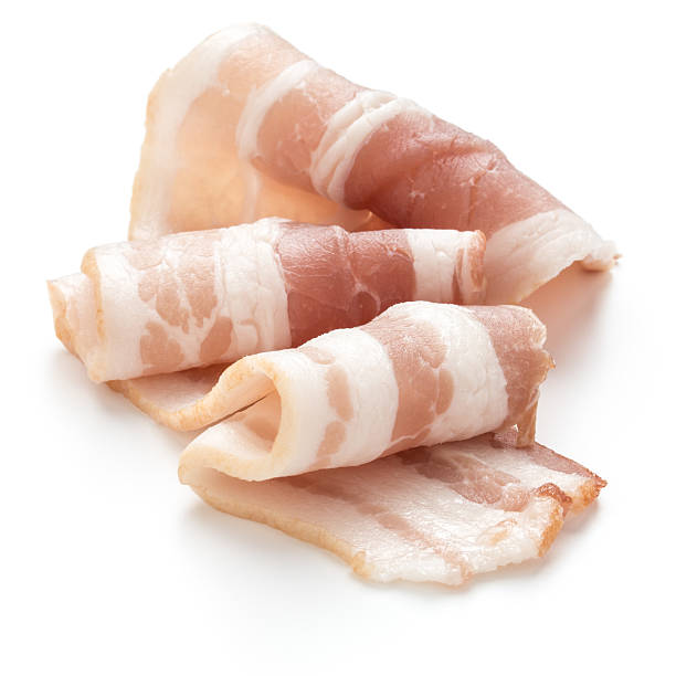 istock sliced pork bacon isolated on white background cutout 638832334