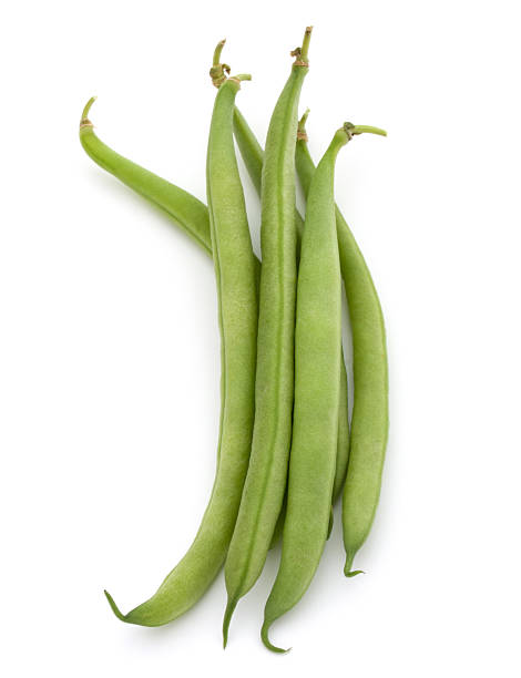 istock Green beans handful isolated on white background cutout 638834020