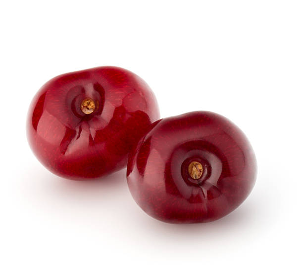 istock Sweet cherry berries isolated on white background cutout 638834096