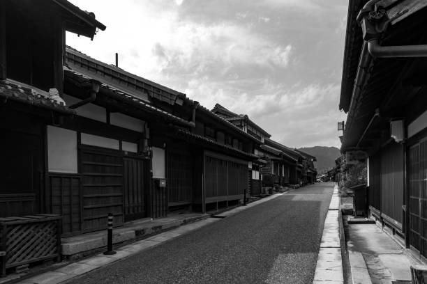 istock Old street in Japan, B & W 638835678