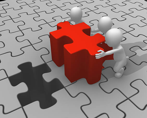 istock 3d people push red puzzle piece 638843188