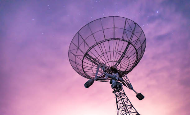 istock Radio telescope scene at night in China 638843306