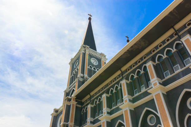 istock Old catholic church of Maephra Patisonti Niramon 638845450
