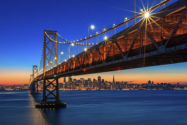 istock Bay Bridge and San Francisco skyline at sunset 638849798