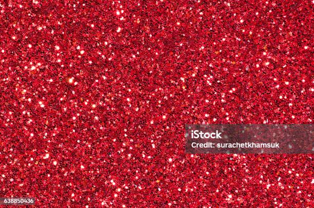 Red Glitter Texture Abstract Background Stock Photo - Download Image Now - Red, Glittering, Glitter