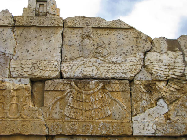 istock Faravahar, zoroastrian symbol Naqsh-e Rustam, Persepolis ruin Iran 638856170