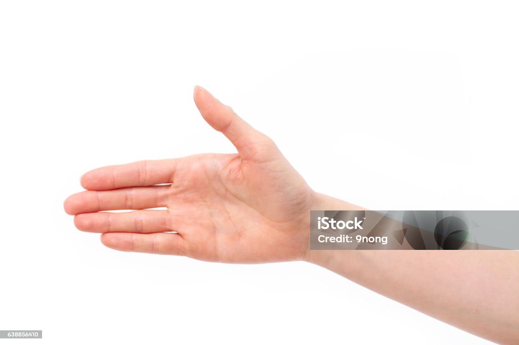 Side Way Hand Hand Pointing Sideway Inviting Presenting Directing Gesture Stock Photo ...