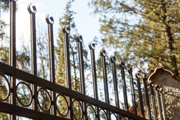 istock Metal lattice fence 638859092