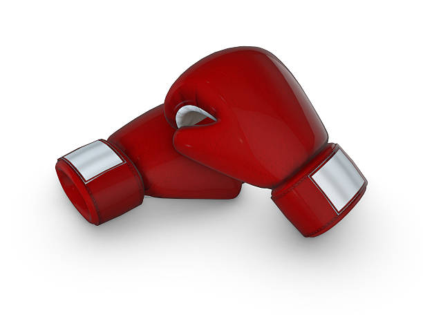 istock Red Boxing Gloves On White Background 638859126