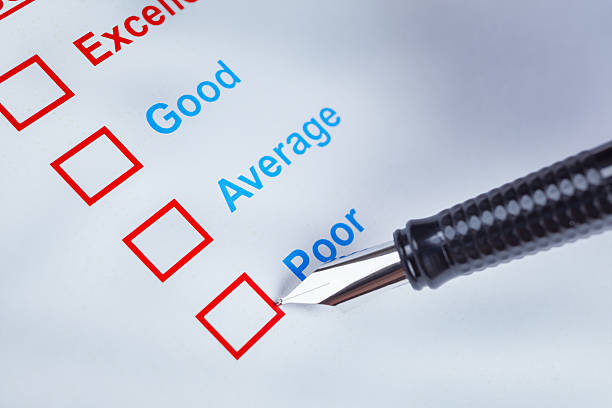 istock Customer satisfaction survey checkbox with rating and pen pointi 638860168