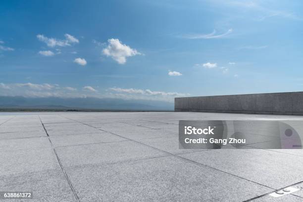 Professional Use Auto Advertising Backplate Stock Photo - Download Image Now - Rooftop, Concrete, Parking Lot