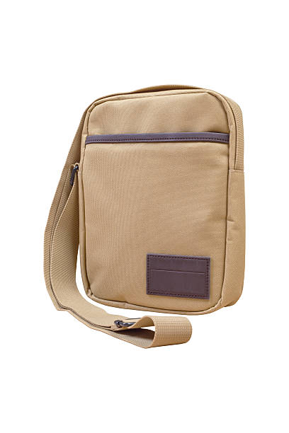 istock Shoulder or messenger bag with strap isolated on white backgroun 638863626
