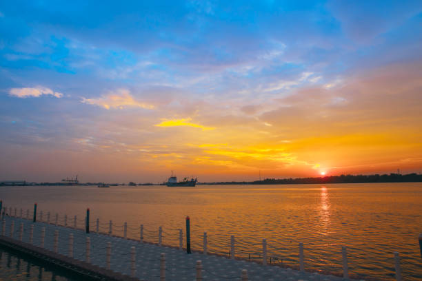 istock amazing colorful sky and Chao Phraya River 638864240