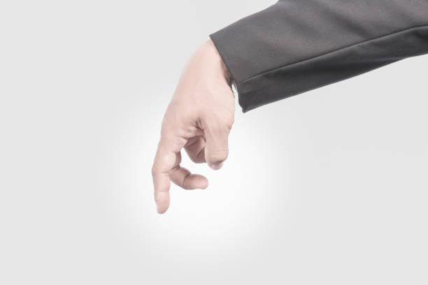 istock business man's hand on isolated gray background. 638866900