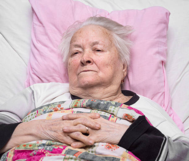 istock Old sick pensive woman 638869714