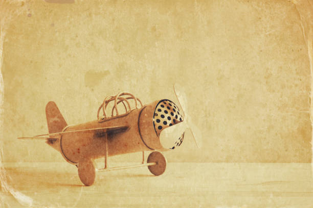 istock image of retro metal toy airplane 638870476