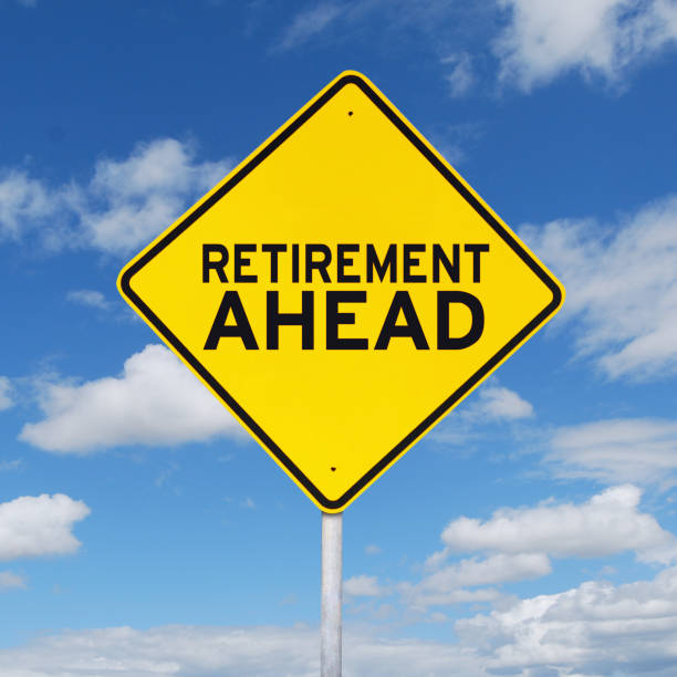 istock Signpost with a text of retirement ahead 638870842