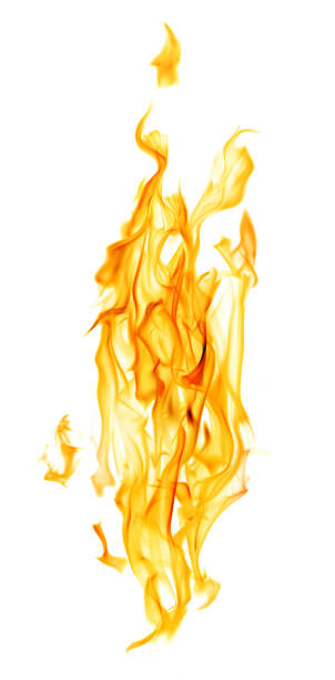 isolated on white yellow fire sparks stock photo