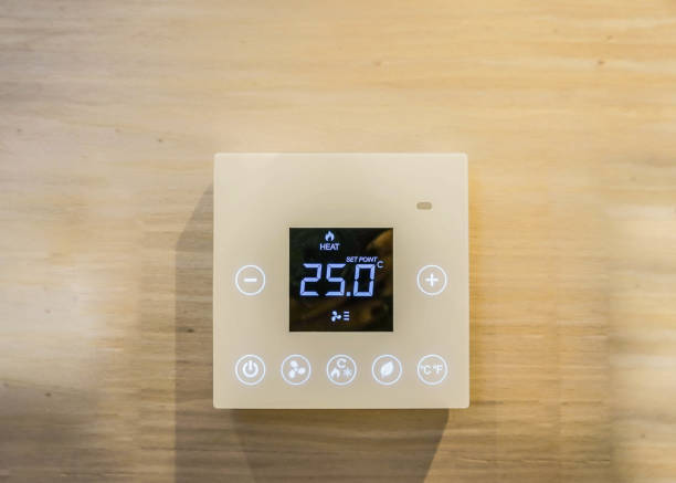 istock Air-conditioner setting machine in the bedroom 638877824