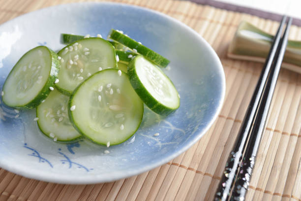 istock Japanese food, cucumber pickles with sesame for side dish image 638883610