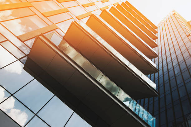 istock Modern skyscrapers in a business district 638884110