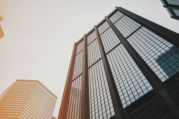istock Modern skyscrapers in a business district 638884314